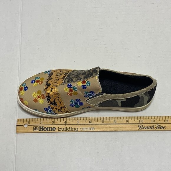 Women's Slip On Canvas Sneaker Floral Patchwork Pattern Unbranded Multicolor - Picture 10 of 10